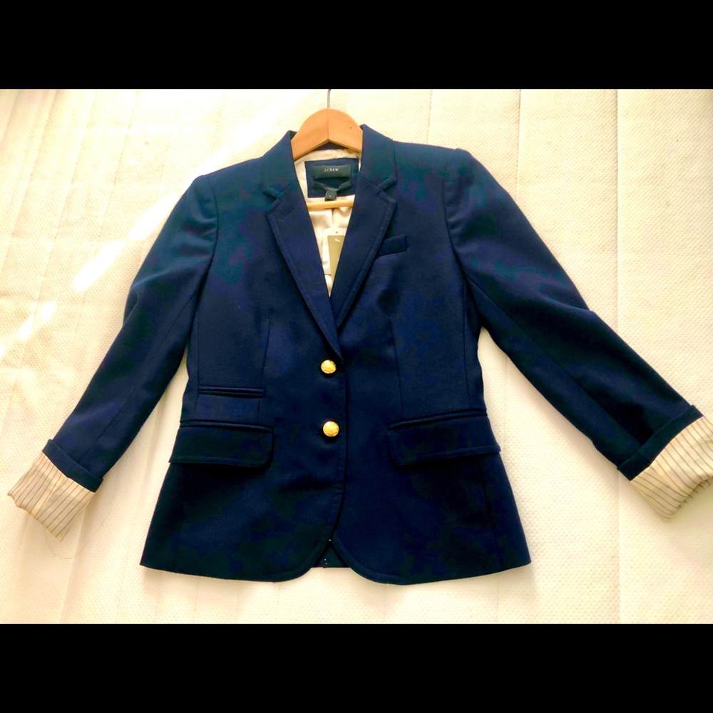 JCrew (not Factory) navy schoolboy blazer …